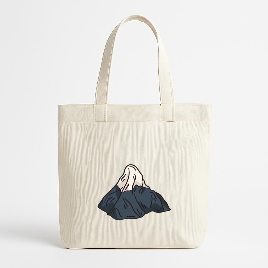 Mountain Snowcap Iconic Illustration Canvas Tote Bag