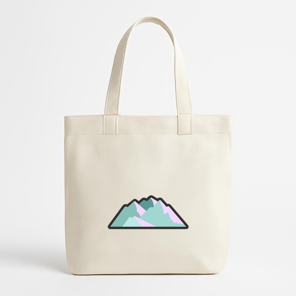 Mountains Color Stroke Canvas Tote Bag