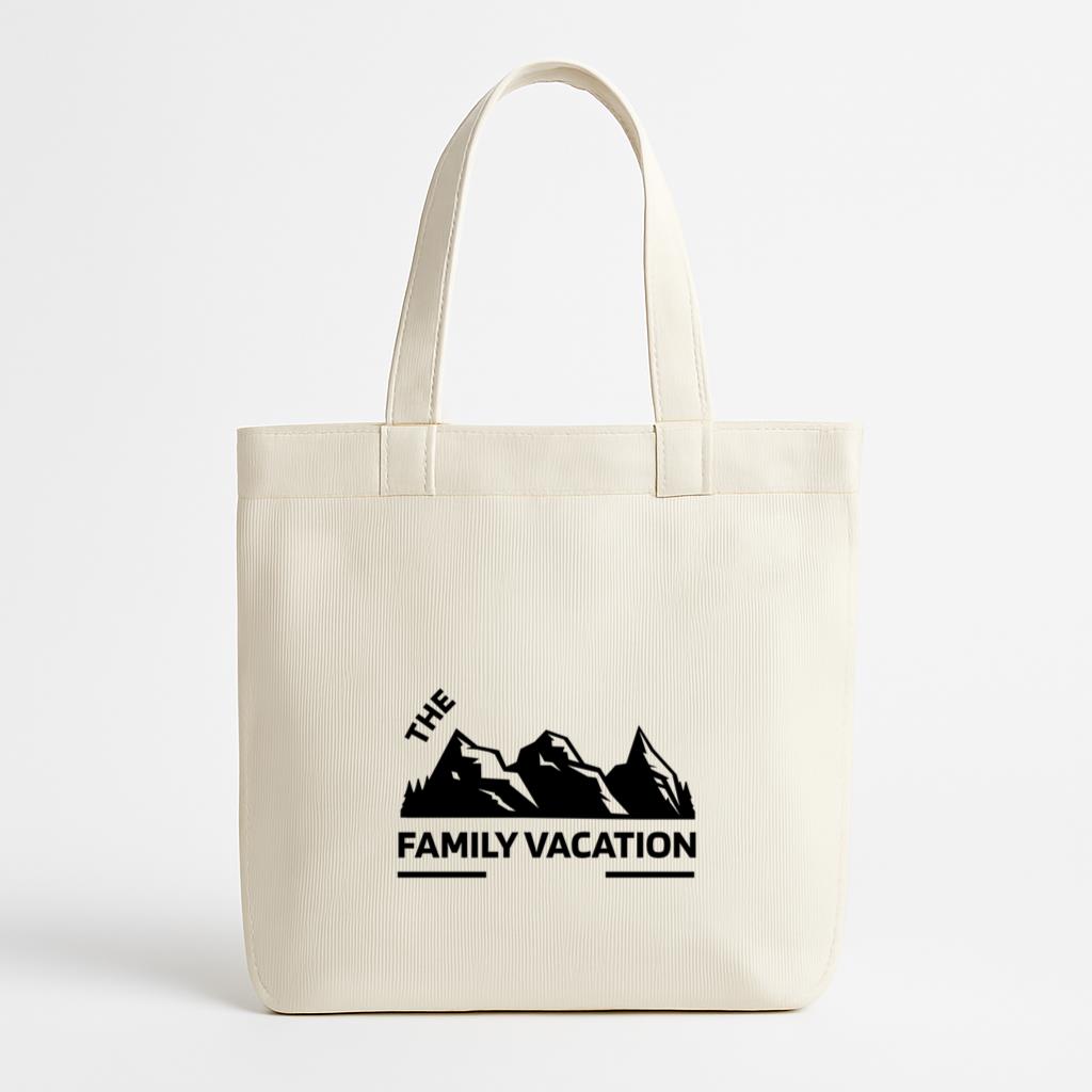Mountains Landscape Badge Canvas Tote Bag