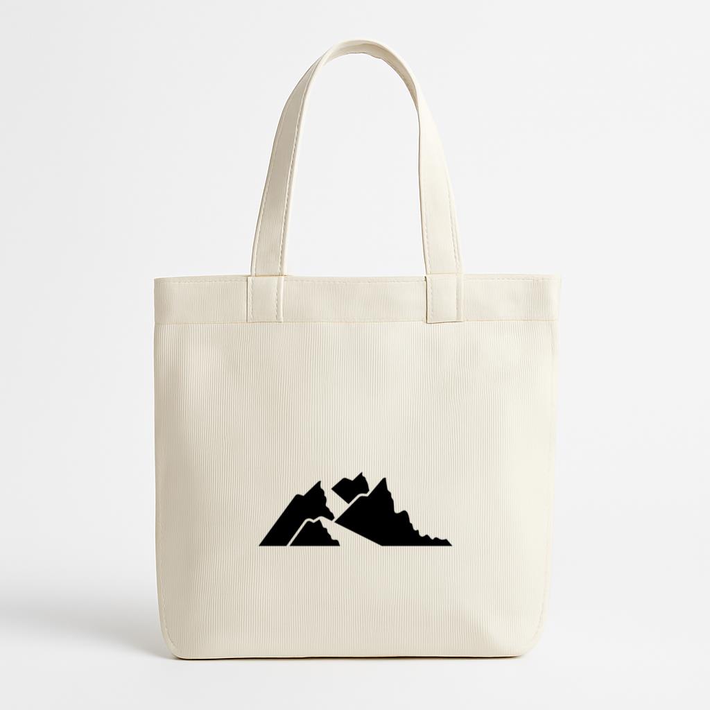 Mountains Landscape Cut Out Canvas Tote Bag