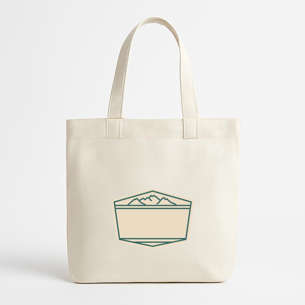 Mountains Nature Stroke Label Canvas Tote Bag