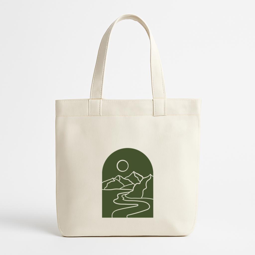 Nature Inspired River Design Canvas Tote Bag