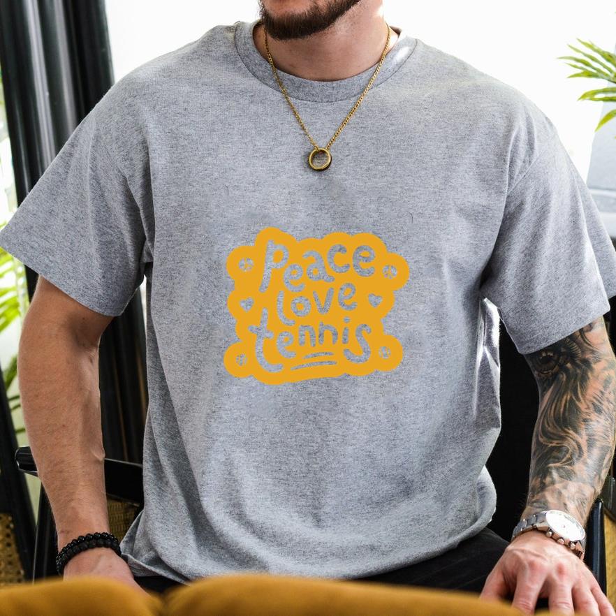 Peace Love Tennis Sticker T-Shirt