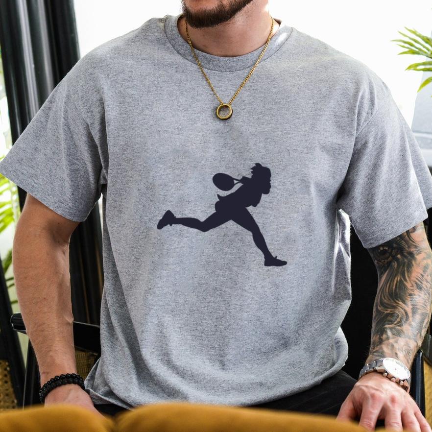 Silhouette Girl Tennis Player T-Shirt