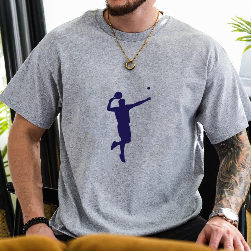Silhouette Of A Man Hitting A Tennis Ball T-Shirt