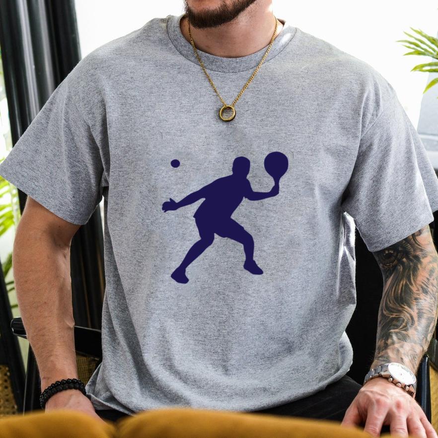 Silhouette Of A Man With A Tennis Racket T-Shirt