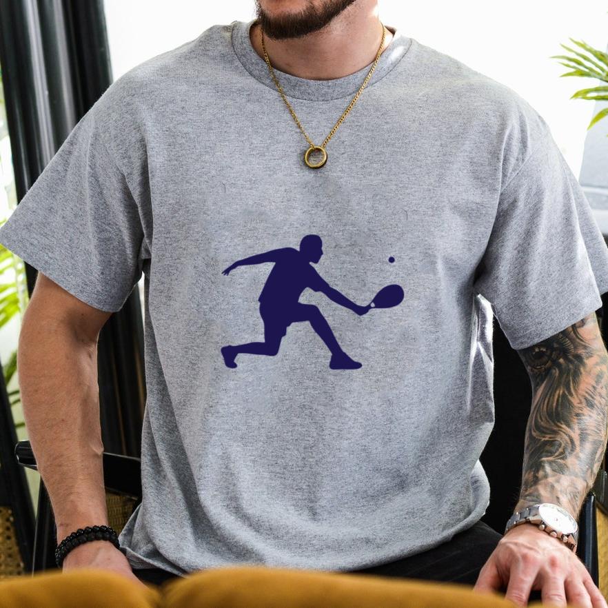 Silhouette Of A Tennis Player Hitting A Ball T-Shirt
