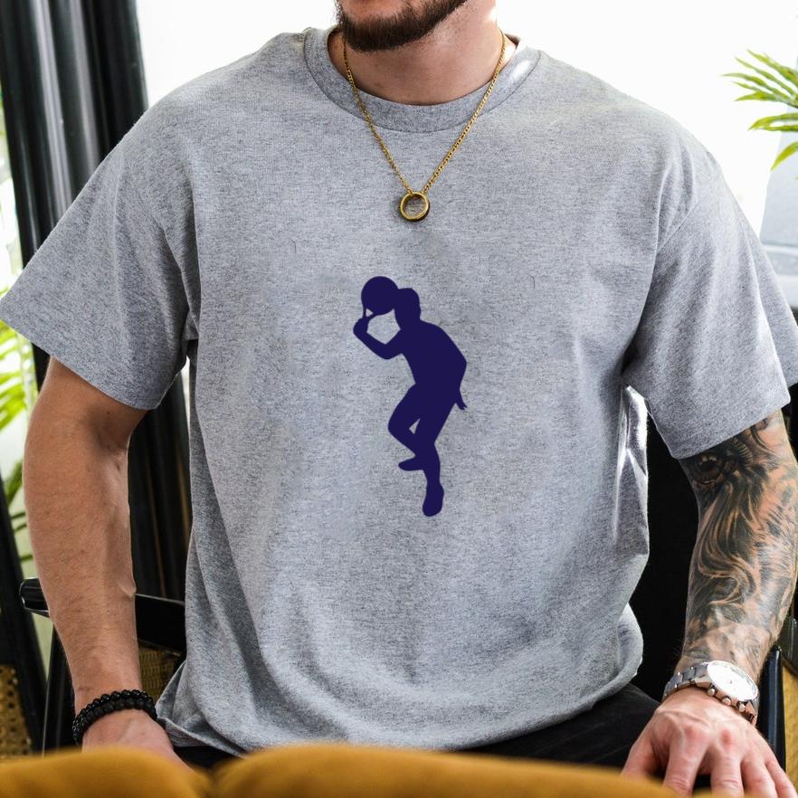 Silhouette Of A Tennis Player Holding A Racket T-Shirt