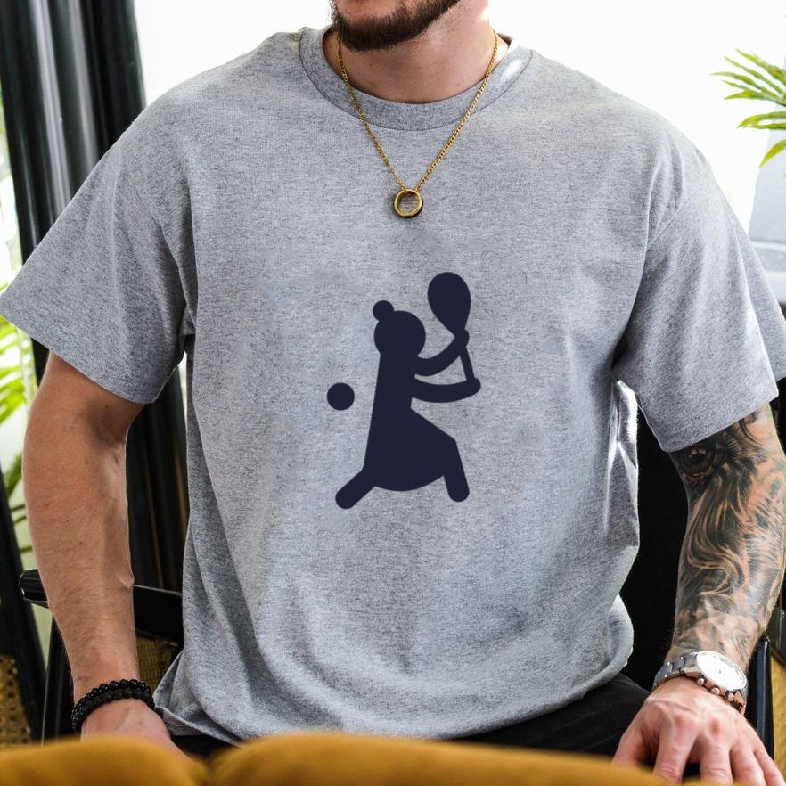 Silhouette Of A Woman Tennis Player Serving T-Shirt