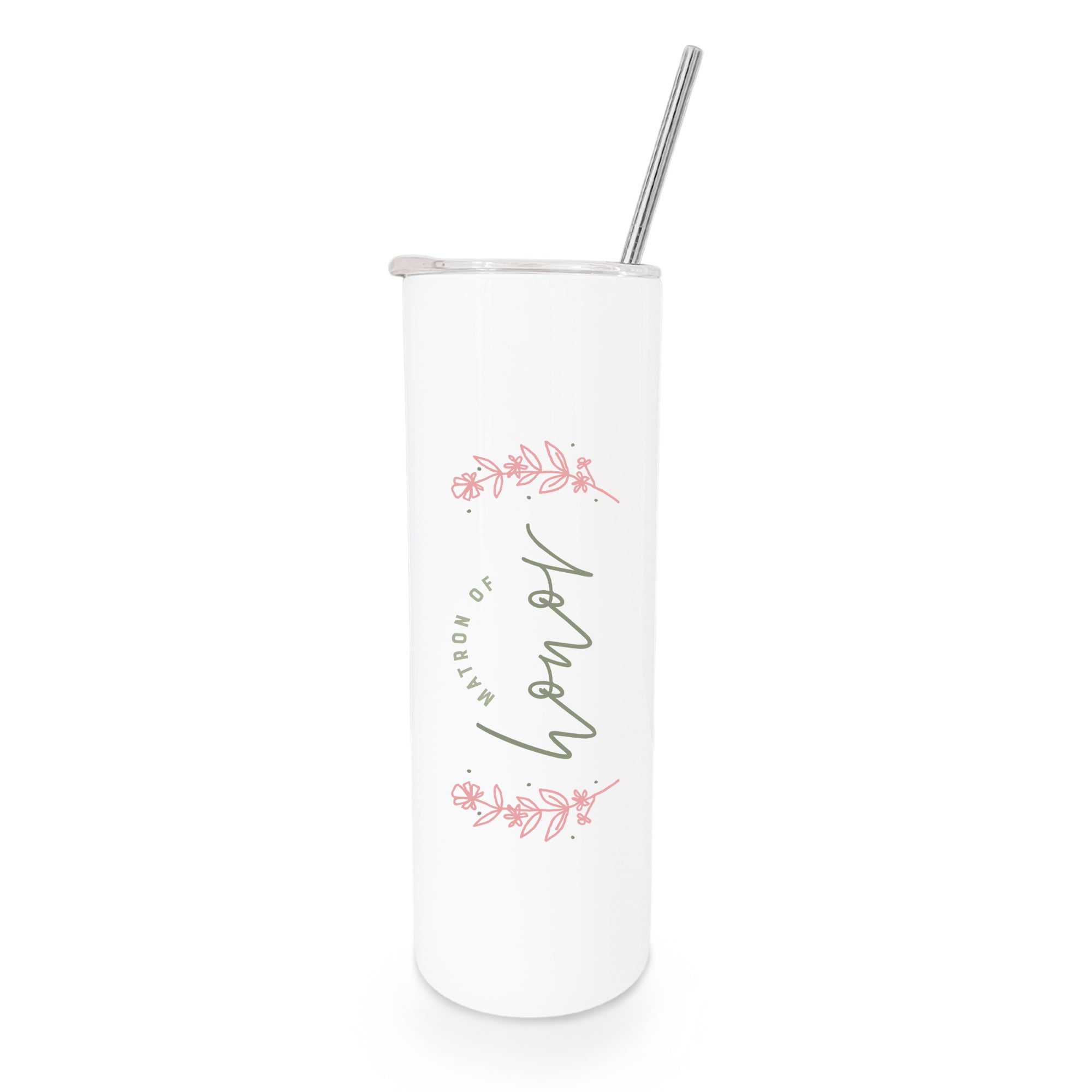 Floral Matron of Honor Wedding Tumbler