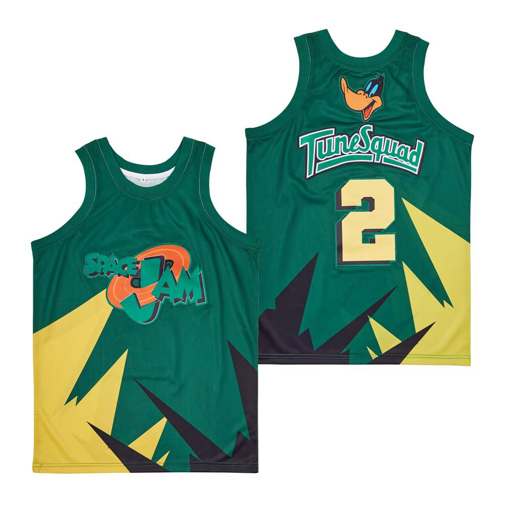 #2 Tune Squad Space Jam Swingman Jersey - Green Multicolor Unisex Adult
