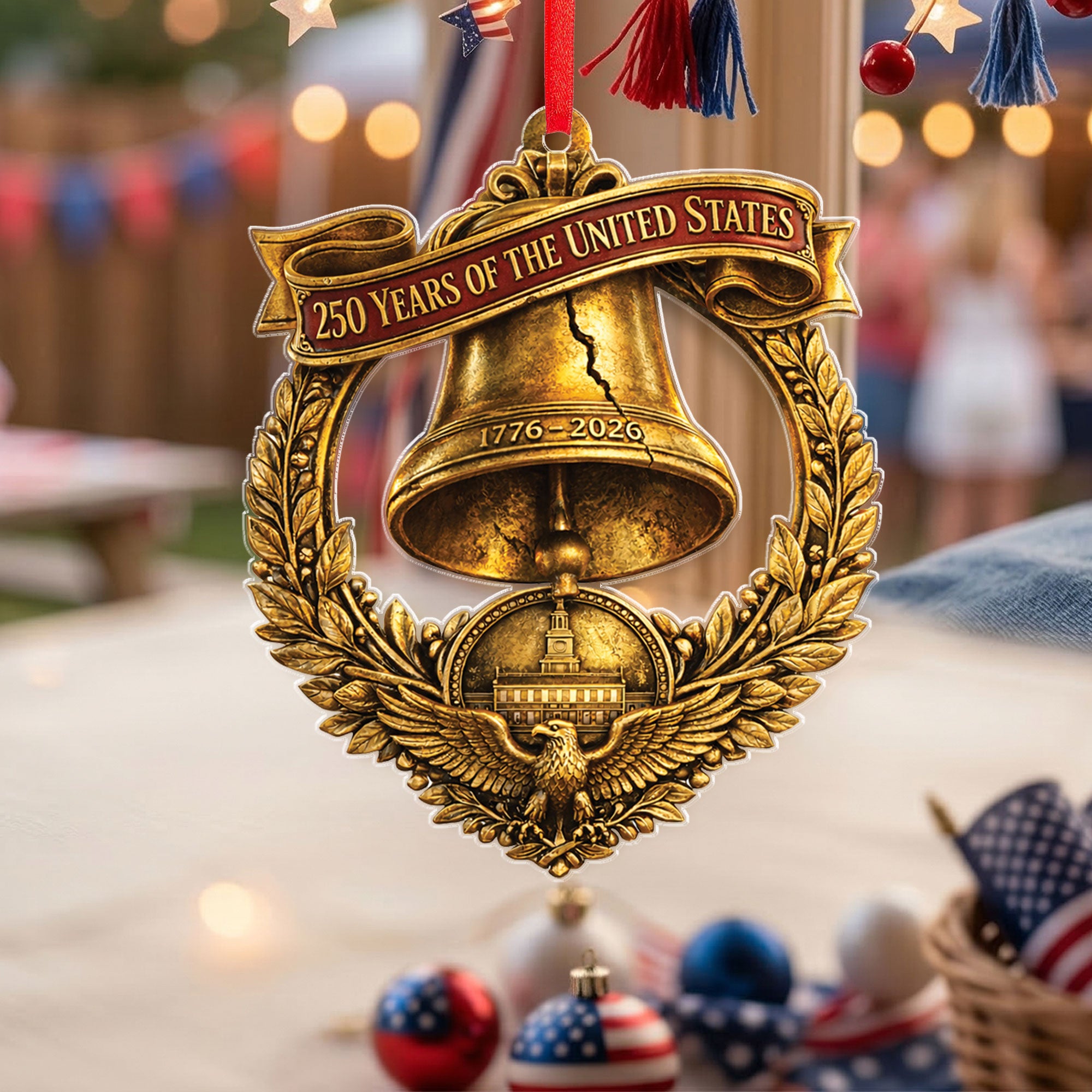 2026 U.S. 250th Anniversary Acrylic Ornament with Liberty Bell and American Eagle