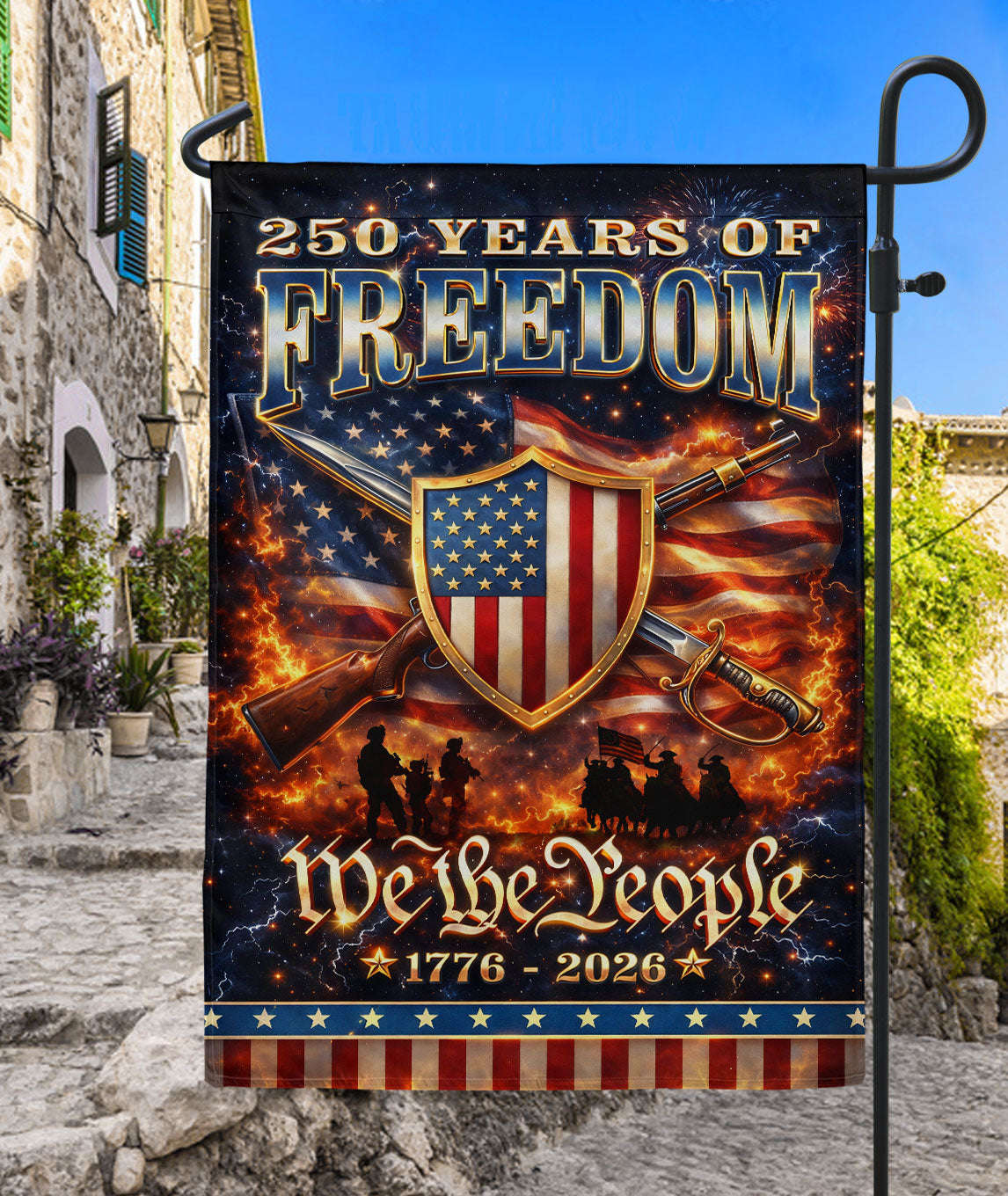 250 Years of Freedom We The People Patriotic Garden Flag 1776-2026 Outdoor Banner