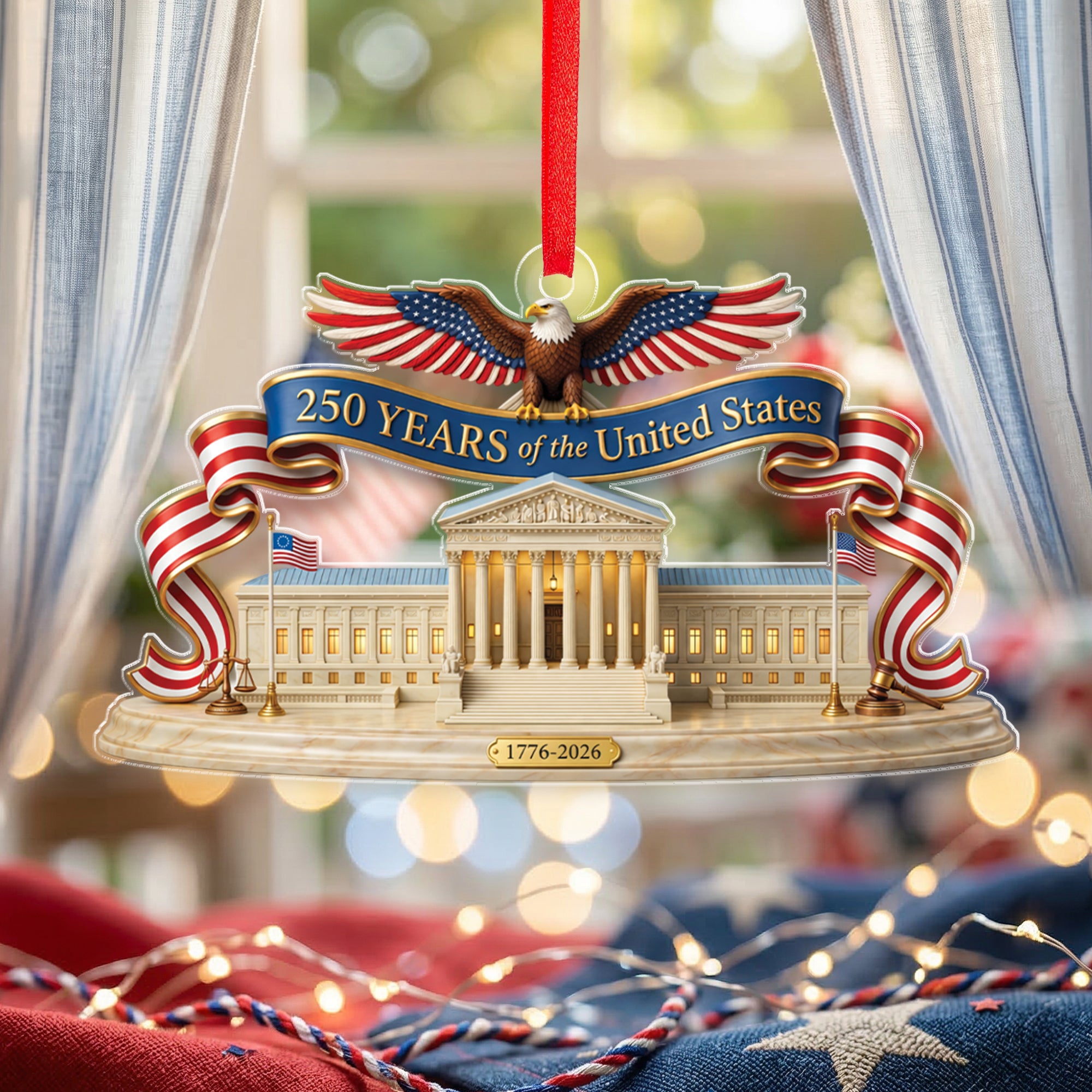 250 Years United States 1776-2026 Supreme Court Justice Eagle Acrylic Ornament