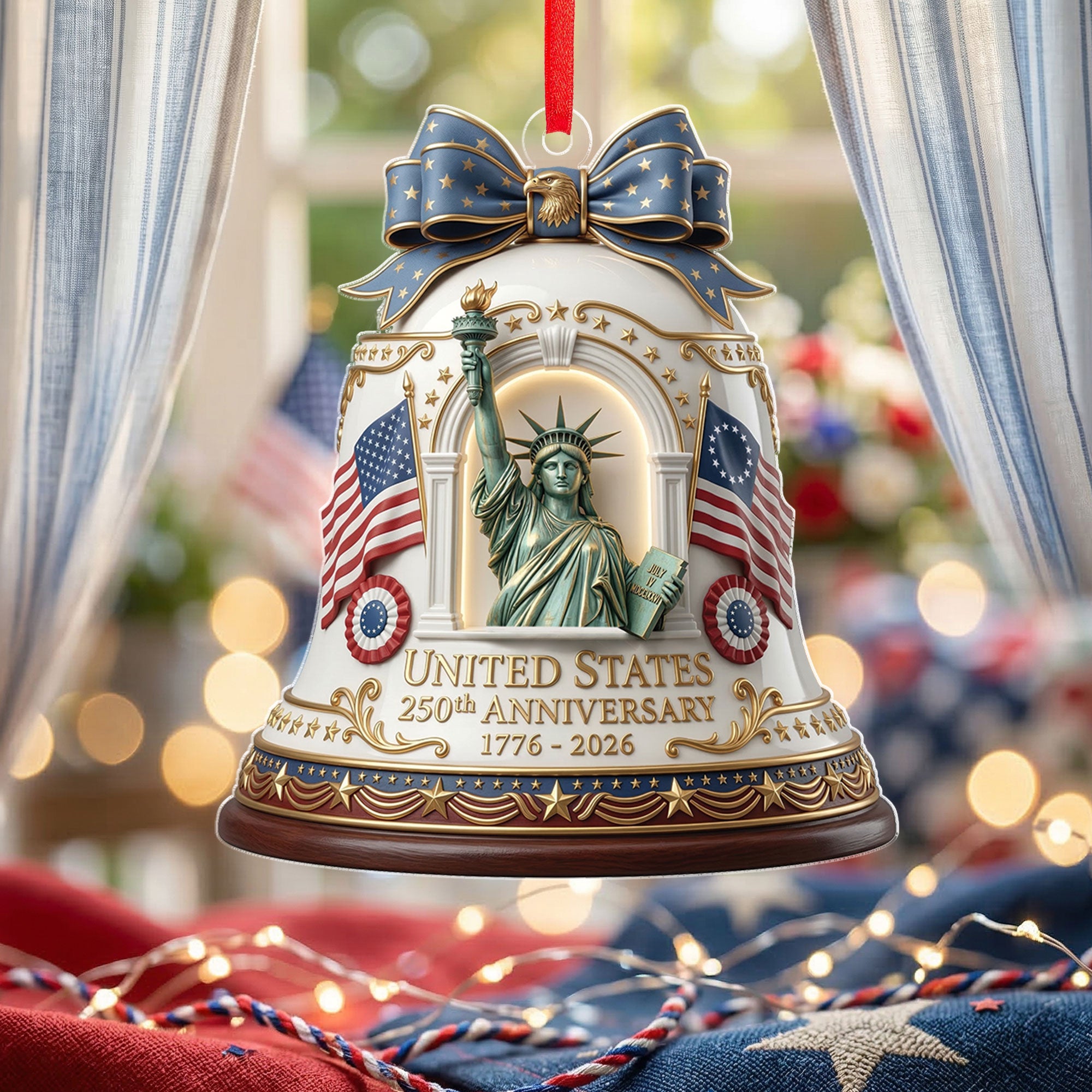 250th Anniversary U.S. Commemorative Acrylic Ornament Statue of Liberty Design