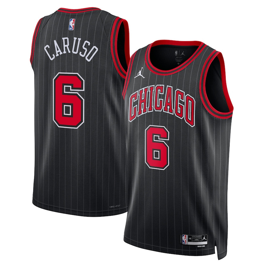 Alex Caruso 6 Chicago Bulls Unisex Swingman Jersey Statement Edition Black