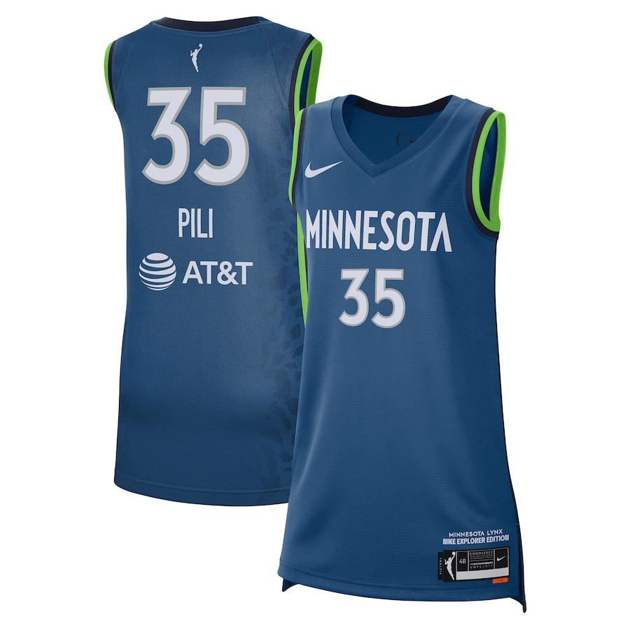 Alissa Pili 35 Minnesota Lynx 2024 WNBA Draft Explorer Edition Victory Player Jersey Unisex Blue