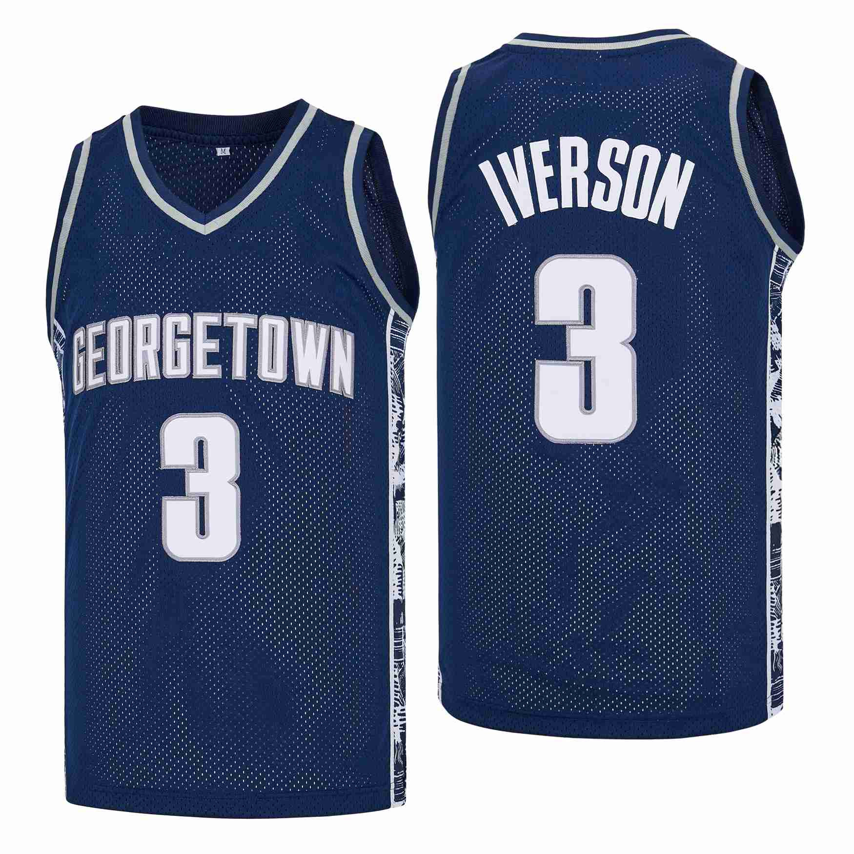 Allen Iverson 3 Georgetown Hoyas Swingman Jersey - Navy Unisex Adult