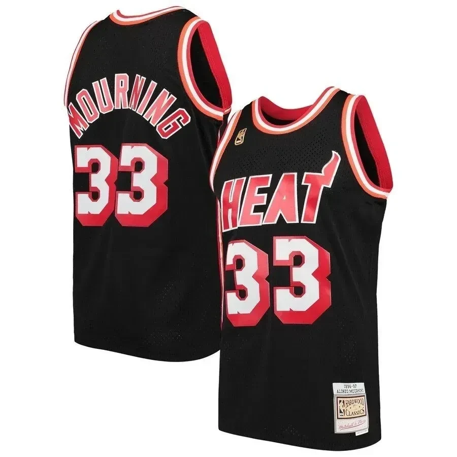 Alonzo Mourning Miami Heat Mitchell & Ness 1996-97 Hardwood Classics Swingman Jersey - Black