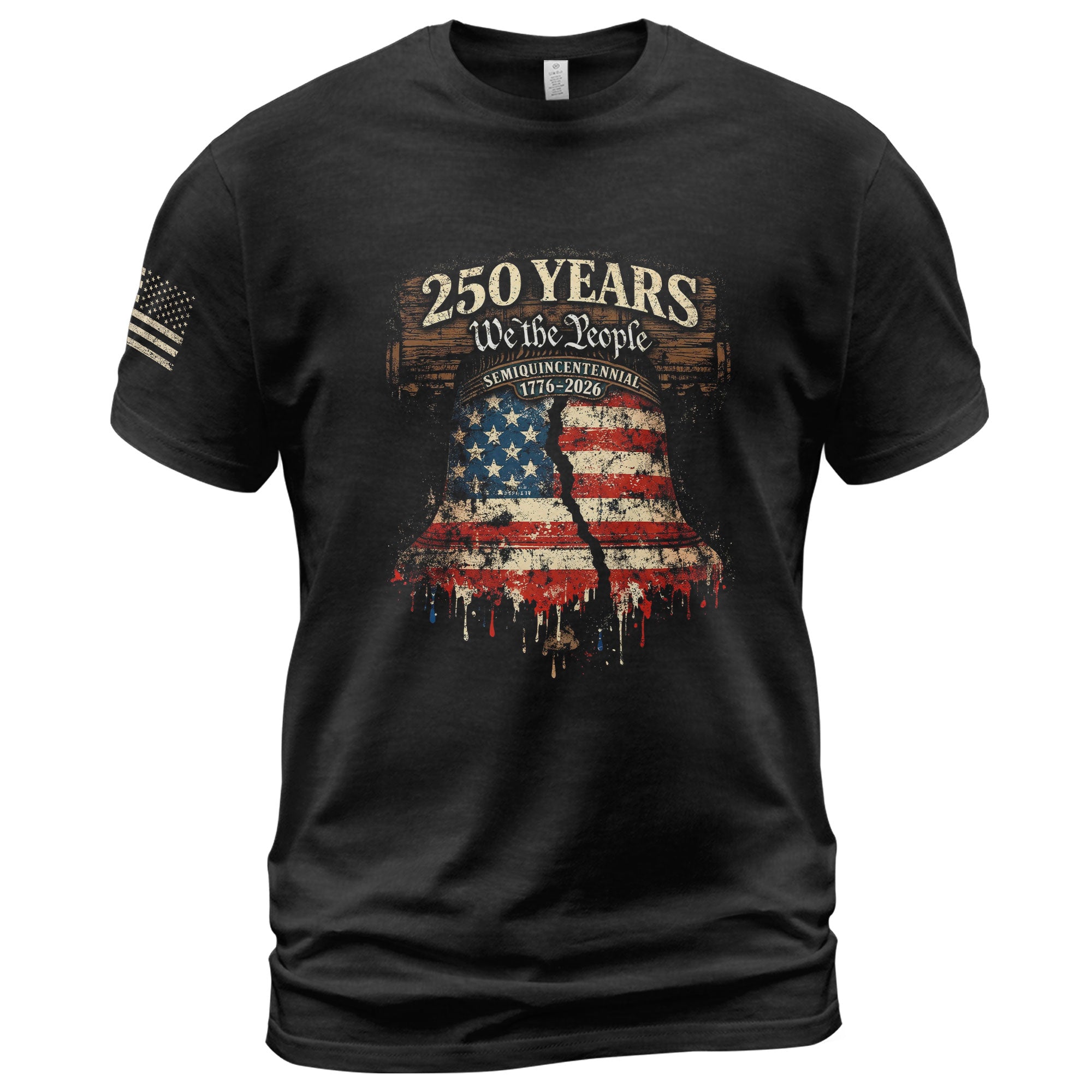 America 250th Anniversary 1776-2026 T-Shirt We The People Liberty Bell Patriotic Tee
