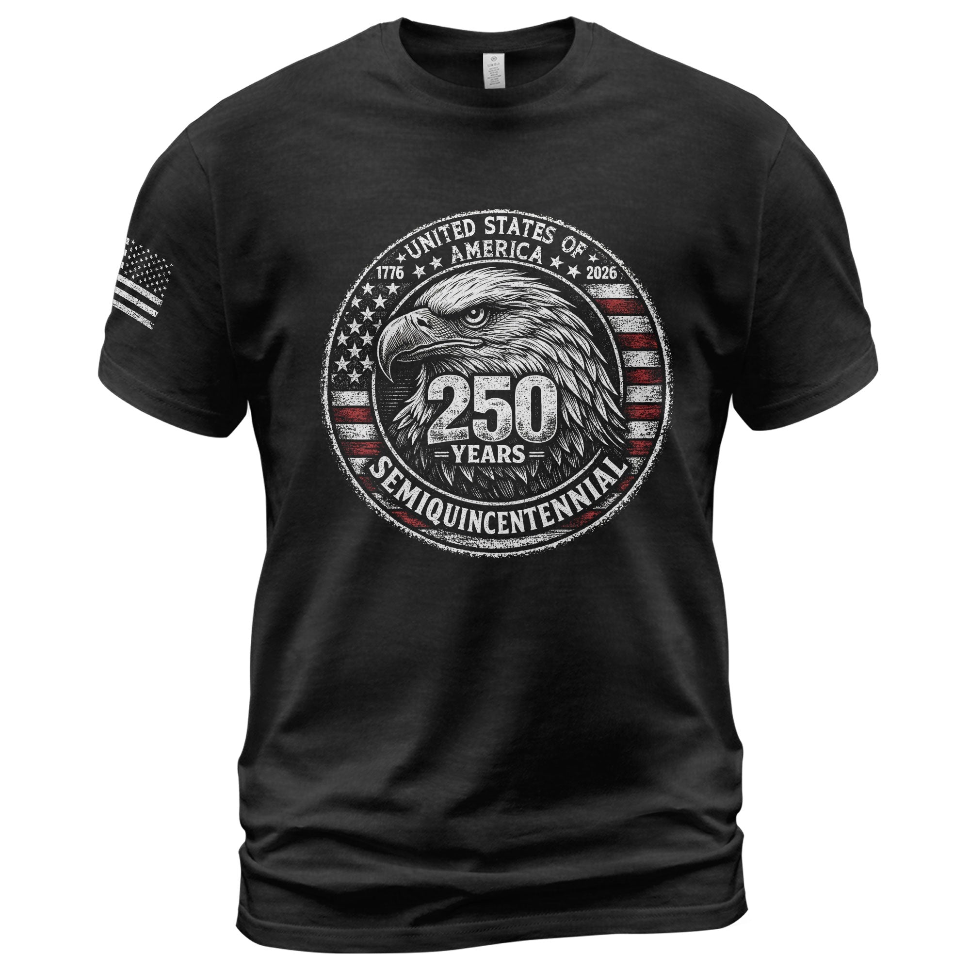 America 250th Anniversary T-Shirt 1776-2026 Bald Eagle Patriotic Tee