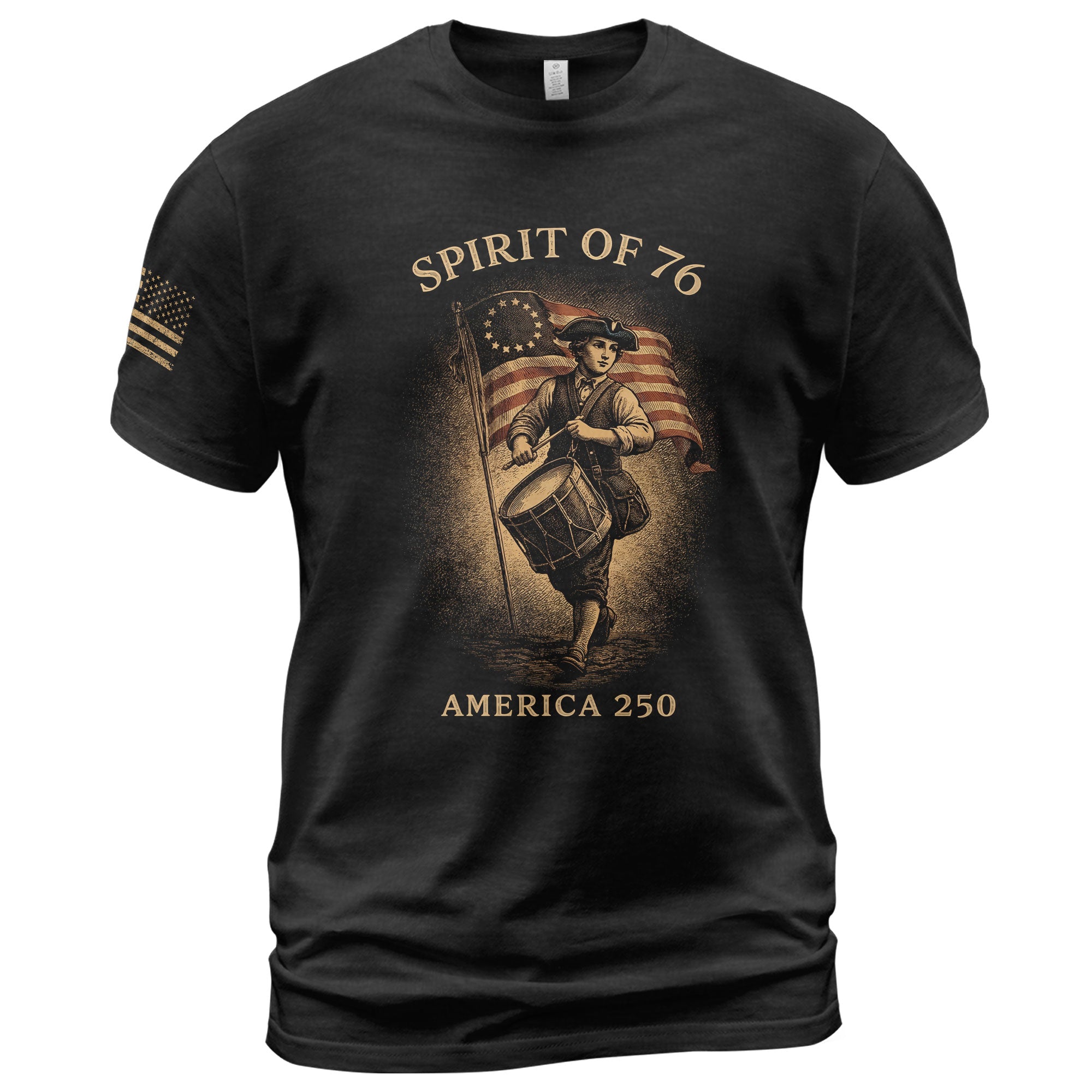 America 250th Anniversary T-Shirt 1776-2026 Spirit of 76 Drummer Retro Patriotic Tee