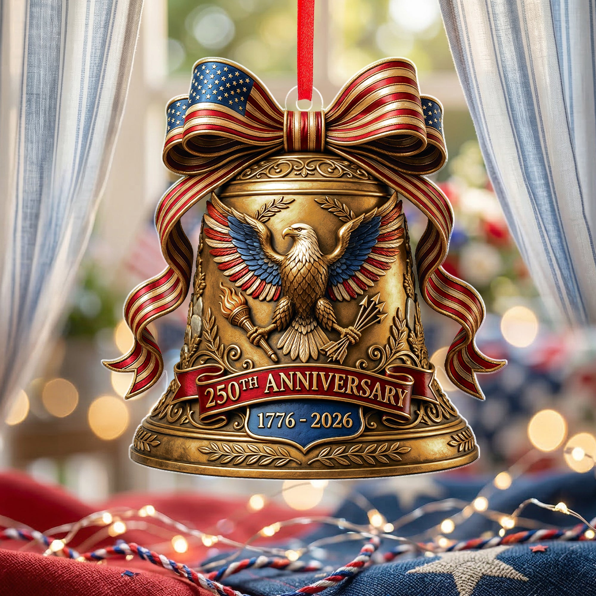 American Eagle Acrylic Ornament 250th Anniversary U.S. Commemorative Patriotic Decoration