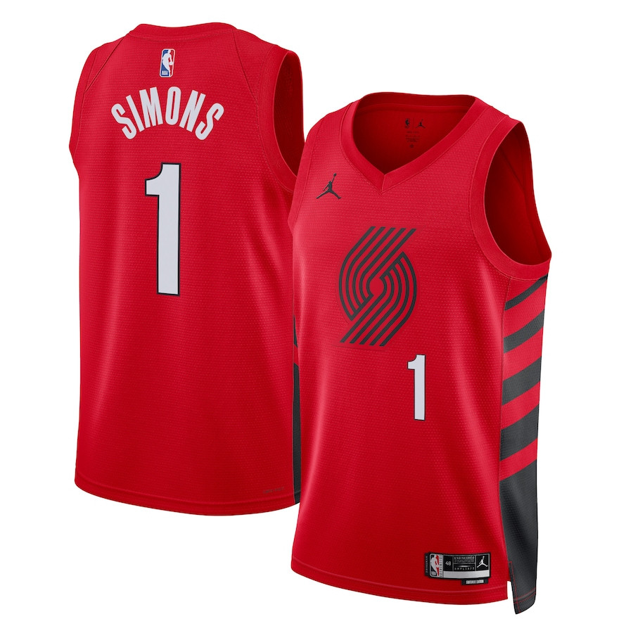 Anfernee Simons 1 Portland Trail Blazers Unisex Swingman Jersey Statement Edition Red