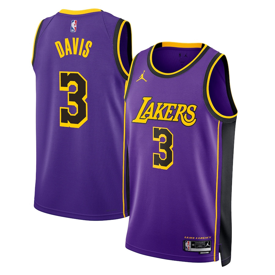 Anthony Davis 3 Los Angeles Lakers Unisex Swingman Jersey Statement Edition Purple