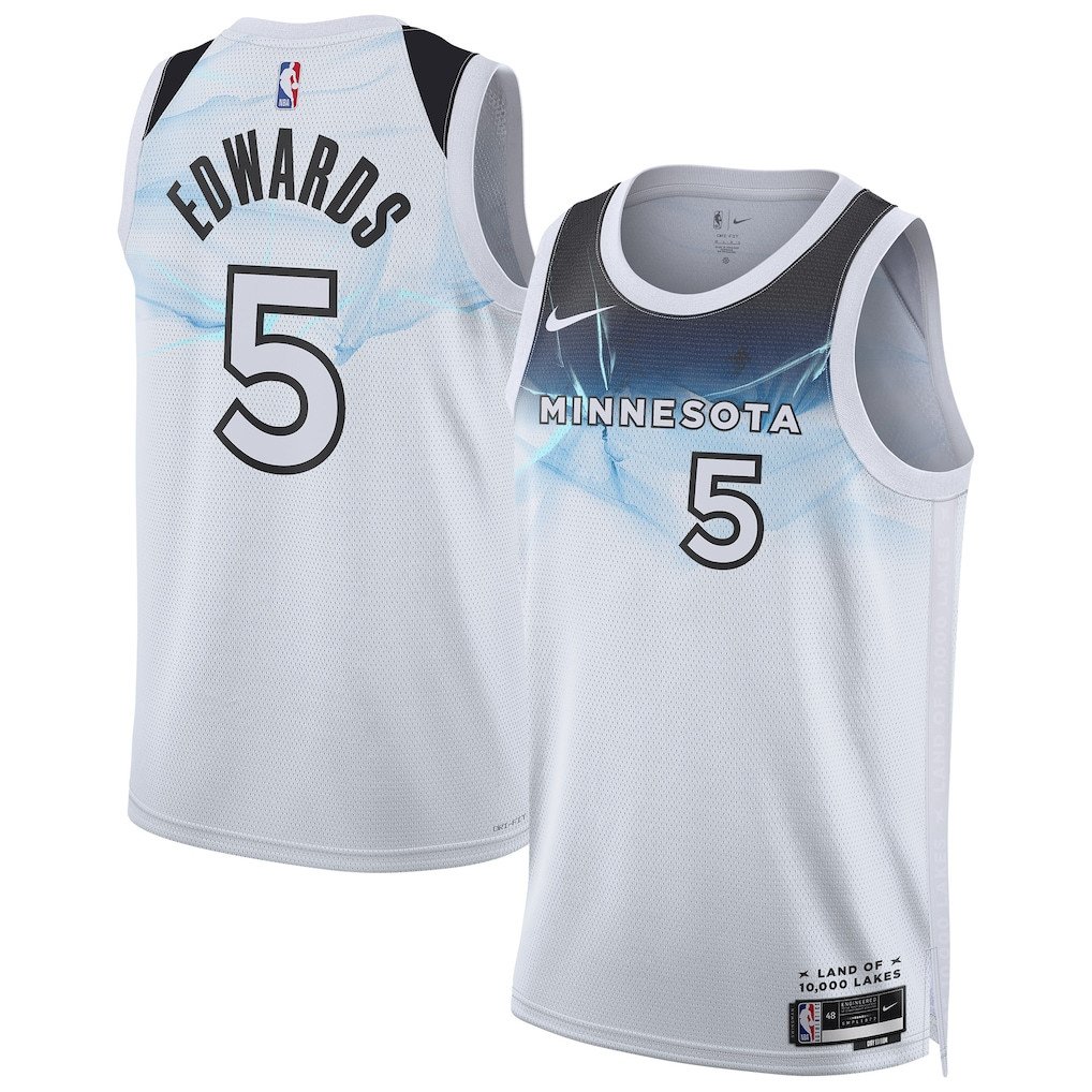 Anthony Edwards 5 Minnesota Timberwolves Unisex 2024/25 Swingman Jersey City Edition White