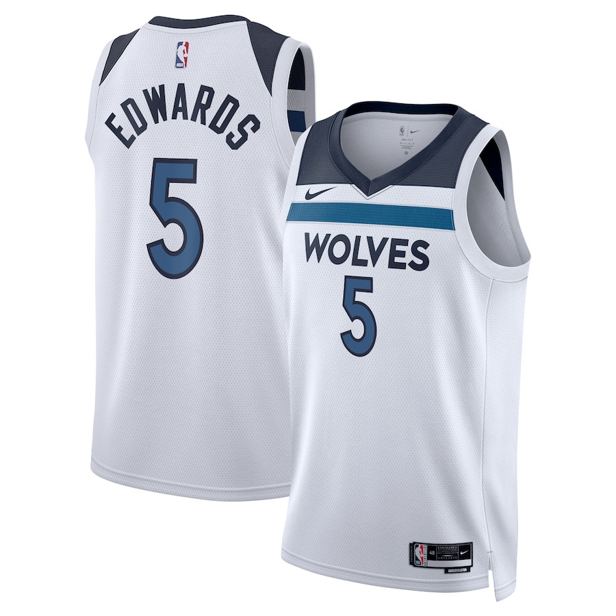 Anthony Edwards 5 Minnesota Timberwolves Unisex Swingman Jersey Association Edition White