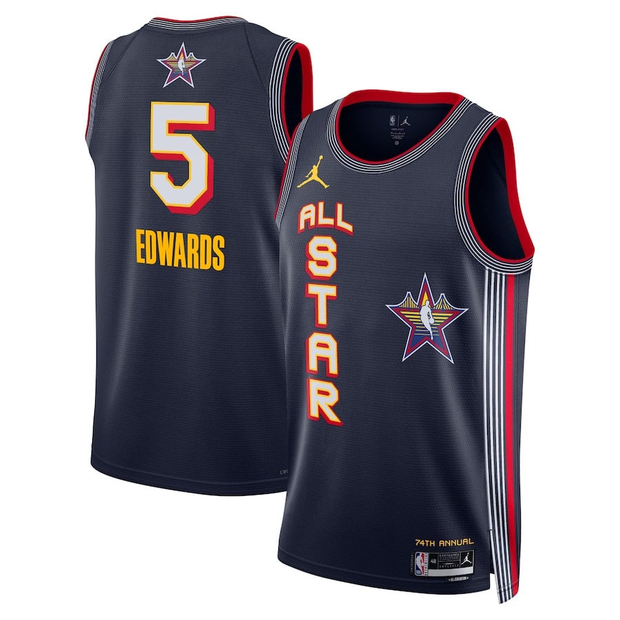 Anthony Edwards 5 NBA All Star 2025 Swingman Unisex Jersey Navy Multicolor