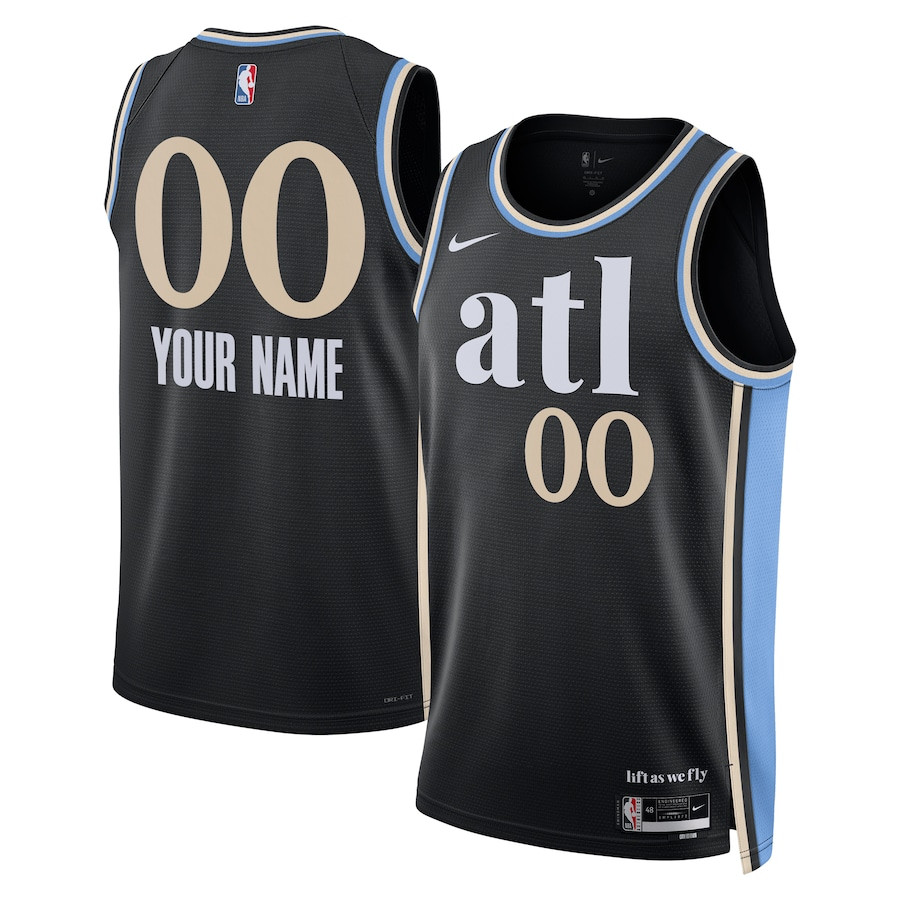 Atlanta Hawks 2023/24 Swingman Jersey Customized City Edition Black Unisex