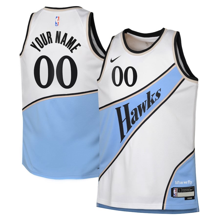 Atlanta Hawks 2024/25 Swingman Custom Youth Jersey City Edition White