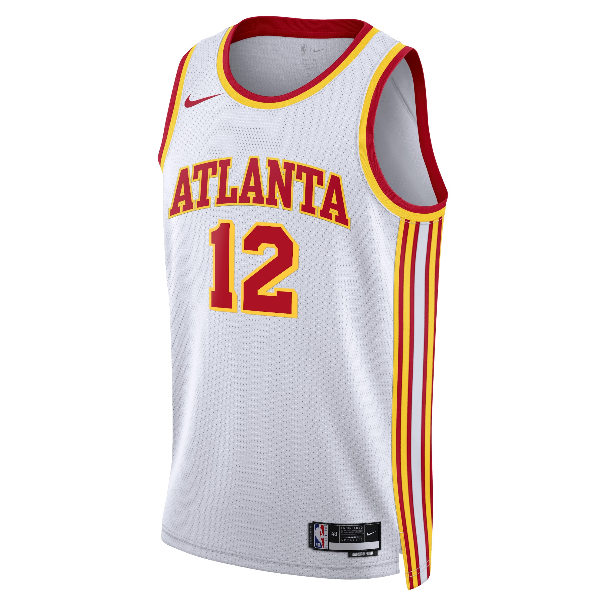 Atlanta Hawks Association Edition Swingman Jersey White De'Andre Hunter Unisex