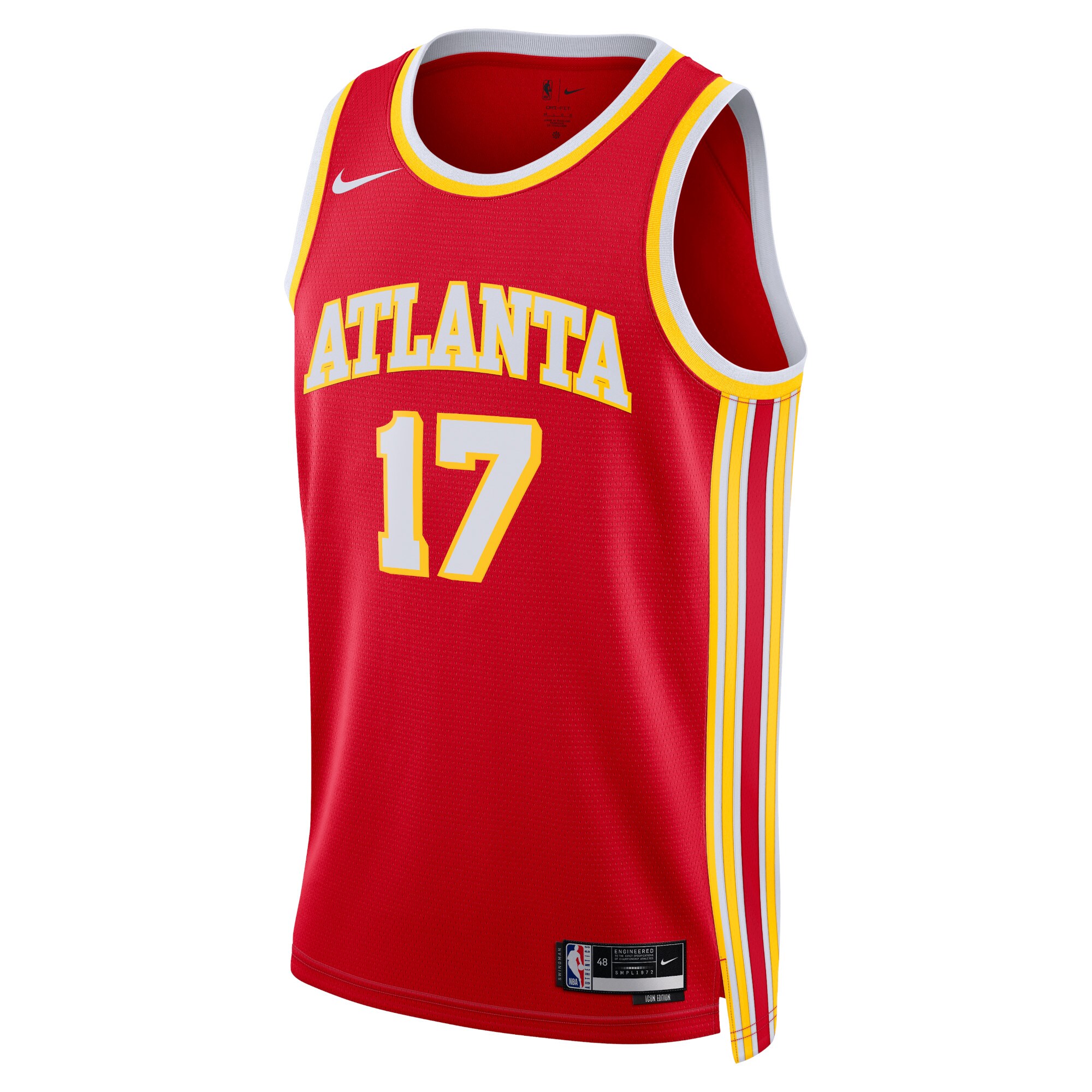 Atlanta Hawks Icon Edition Swingman Jersey Red Onyeka Okongwu Unisex