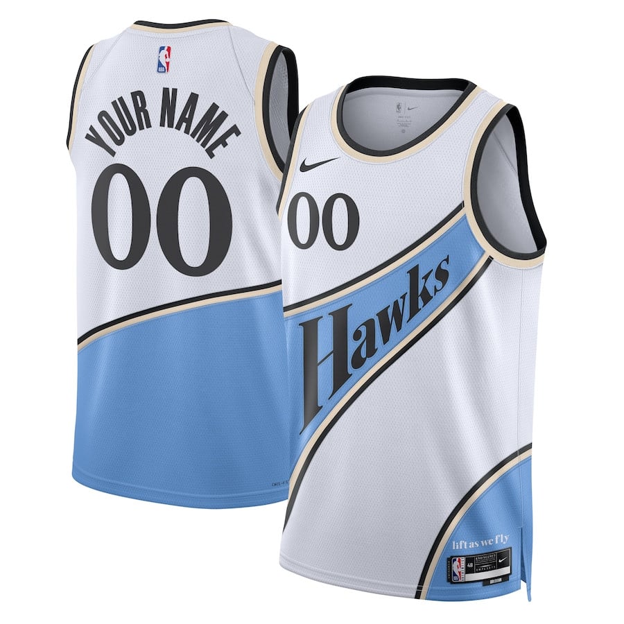 Atlanta Hawks Unisex 2024/25 Custom Swingman Jersey City Edition White