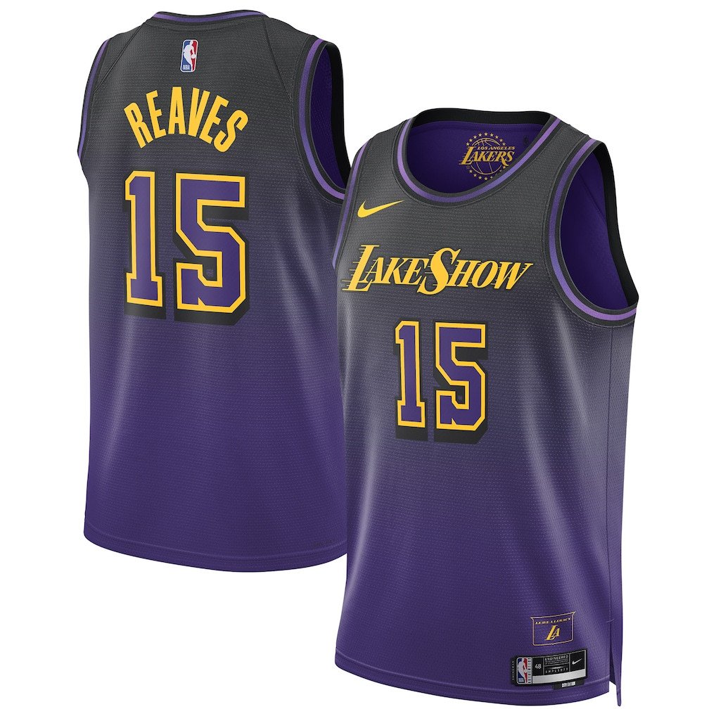Austin Reaves 15 Los Angeles Lakers Unisex 2024/25 Swingman City Edition Jersey Purple
