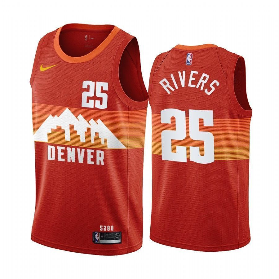 Austin Rivers Denver Nuggets City Edition Orange #25 Unisex Jersey