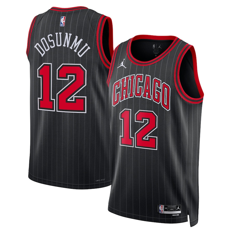 Ayo Dosunmu 12 Chicago Bulls Unisex Swingman Jersey Statement Edition Black