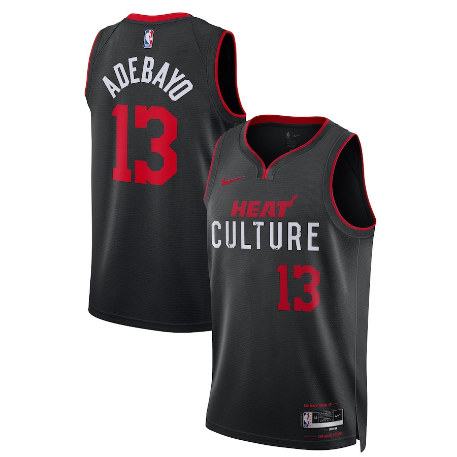 Bam Adebayo 13 Miami Heat 2023/24 City Edition Swingman Jersey Unisex Black