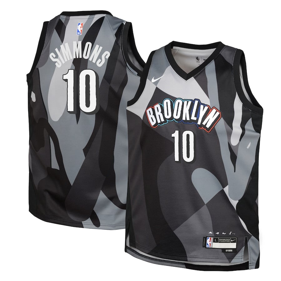 Ben Simmons 10 Brooklyn Nets 2024/25 Youth Swingman Jersey City Edition Gray