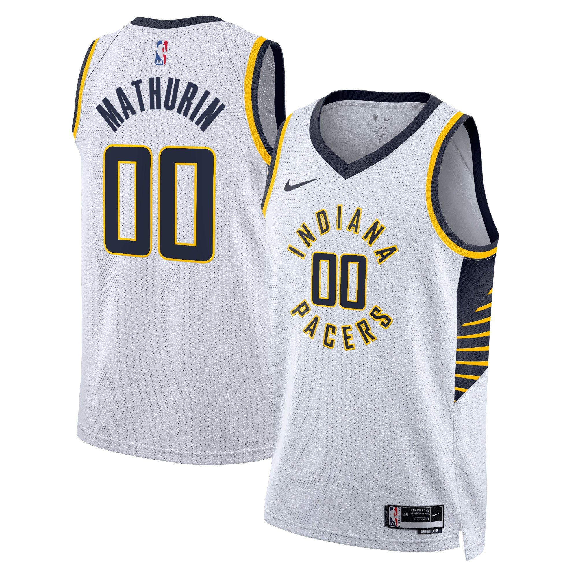 Bennedict Mathurin 00 Indiana Pacers 2023/24 Association Edition Swingman Jersey White