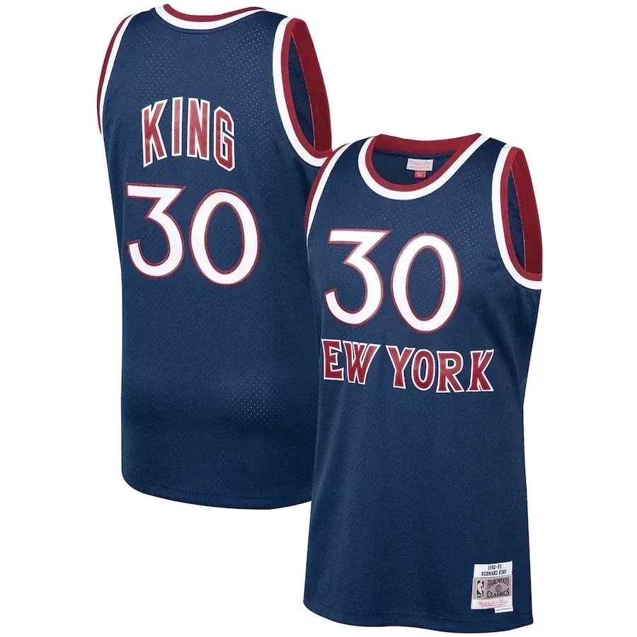 Bernard King New York Knicks Mitchell & Ness 1982-83 Hardwood Classics Swingman Jersey - Navy