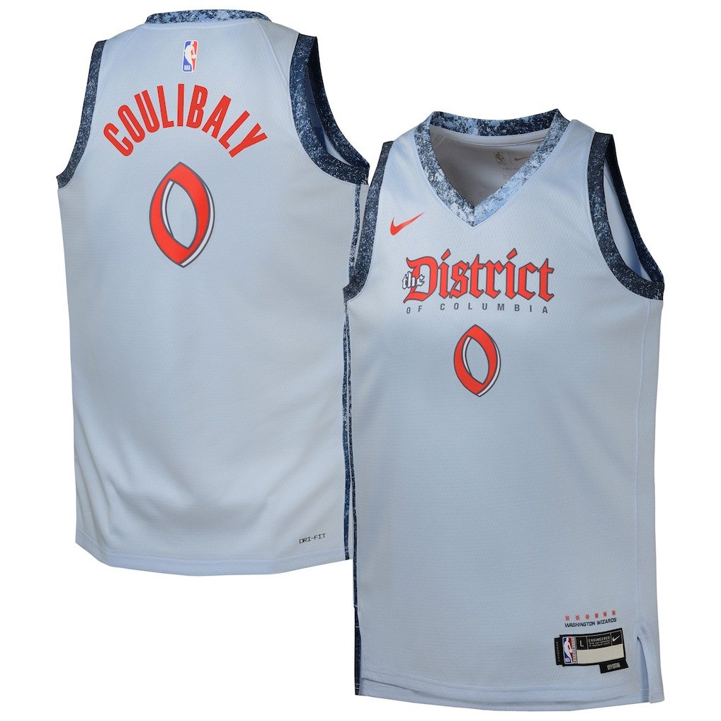 Bilal Coulibaly Washington Wizards Youth 2024/25 City Edition Swingman Jersey Powder Blue