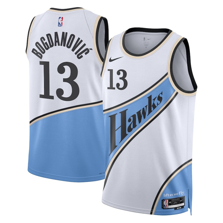 Bogdan Bogdanovic 13 Atlanta Hawks Unisex 2024/25 Swingman City Edition Jersey - White