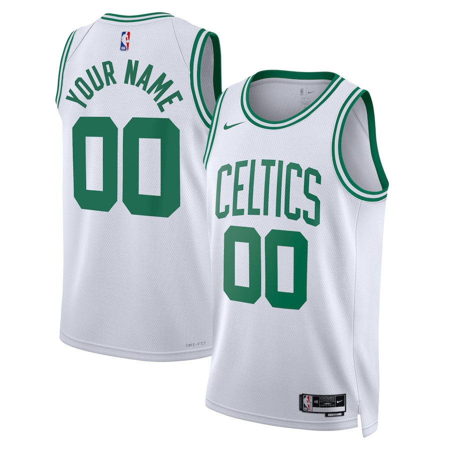 Boston Celtics 2023/24 Association Swingman Custom Jersey White S-3XL