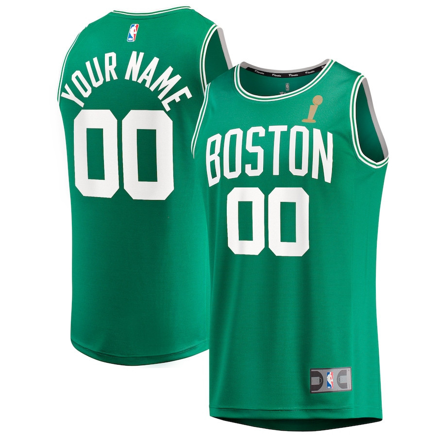 Boston Celtics 2024 Finals Champions Customized Jersey Kelly Green Icon Edition Unisex
