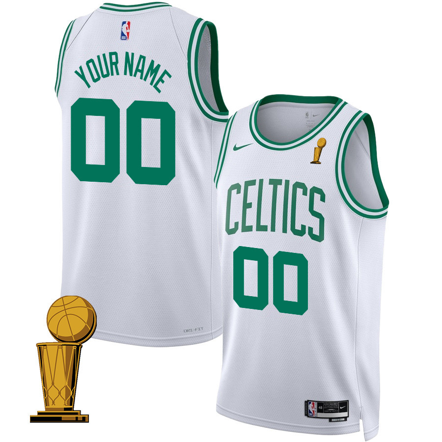 Boston Celtics 2024 Finals Champions Swingman Jersey Customized Association Edition White