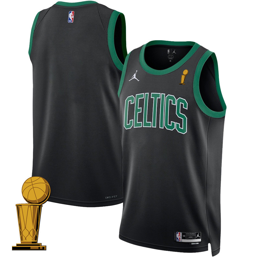 Boston Celtics 2024 Finals Champions Swingman Jersey Statement Edition Black Unisex